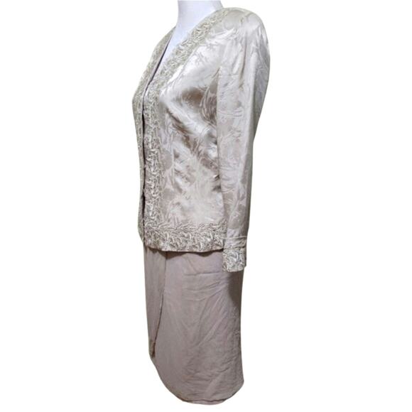 Anne Crimmins for UMI Collections Vintage 100% Silk Skirt Suit Size 4 - Picture 3 of 7
